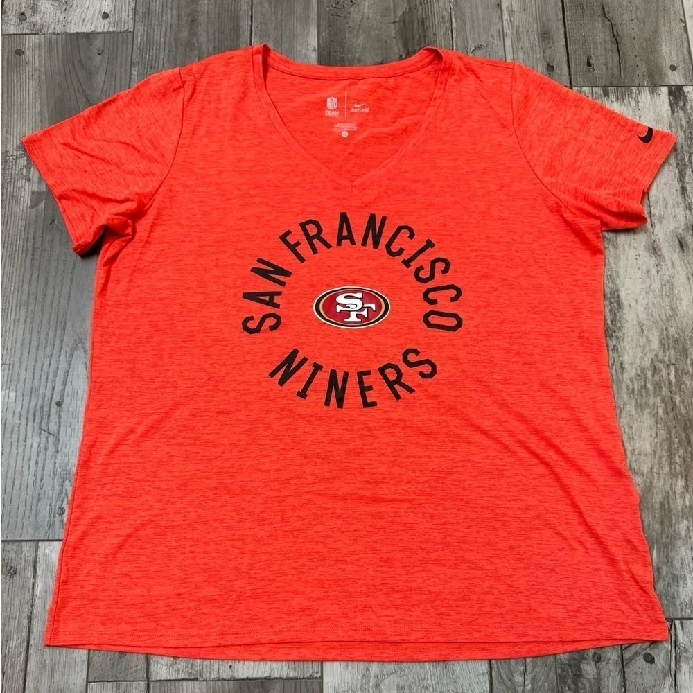 Nike San Francisco 49ers Women’s XL Niners VNeck Performance Dri Fit Tee T-Shirt